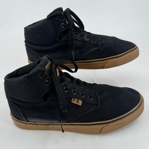 Harley Davidson Motorcycles Wrenford MENS Black‎ Lace Up Canvas Shoes SIZE 9.5